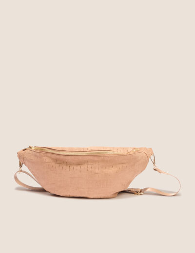 Sac banane réversible taupe femme