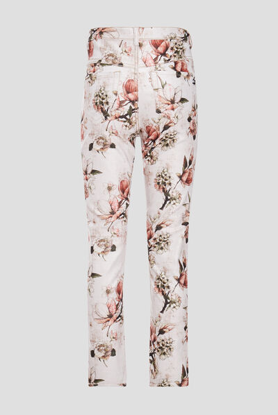 Pantalon réversible confortable beige femme