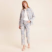 Jean coupe droite 7/8&egrave;me taille standard rose femme