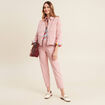 Jean carotte 7/8ème rose pastel femme