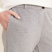 Pantalon large paillettes gris argent femme