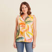 Chemise sans manches en coton multicolore femme