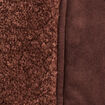 Manteau manches longues col montant marron fonc&eacute; femme