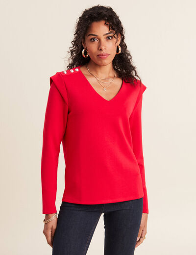 T-shirt manches longues rose cerise femme