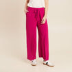 Pantalon coupe large portefeuille rose fushia femme