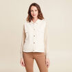 Blouson sans manches cintr&eacute; ecru femme