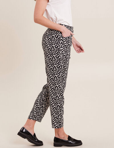 Pantalon urbain 7/8ème noir femme
