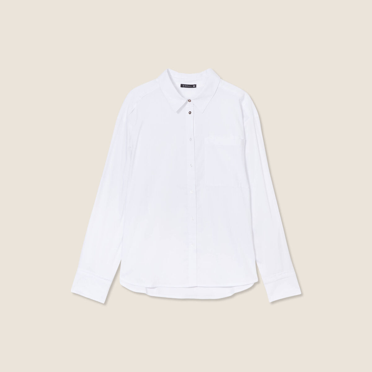 Chemise manches longues ecru femme