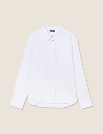 Chemise manches longues ecru femme