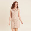 Robe droite réversible taupe femme