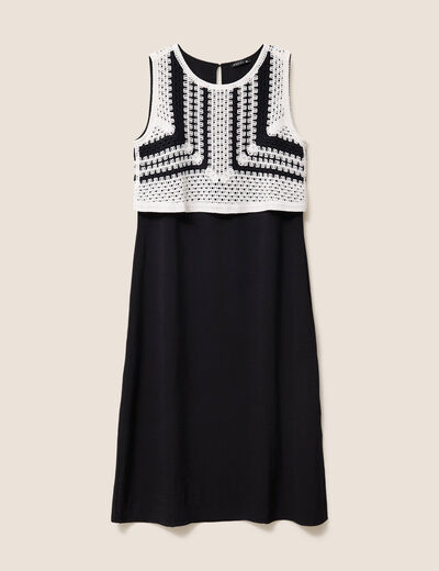 Robe avec haut crochet noir femme