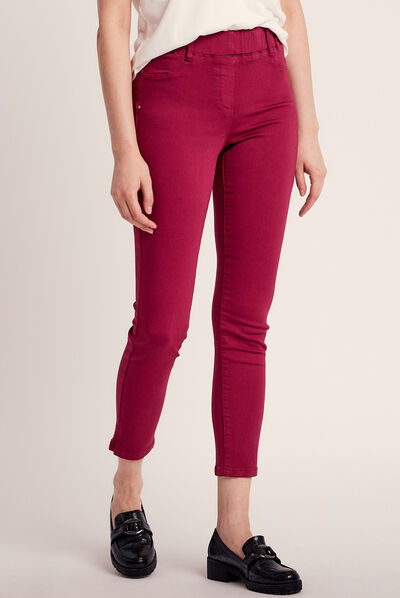 Tregging taille standard rouge foncé femme