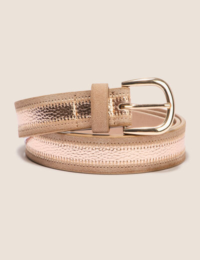 Ceinture fine sable femme