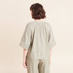 Blouse ample col v manches 3/4 vert clair femme
