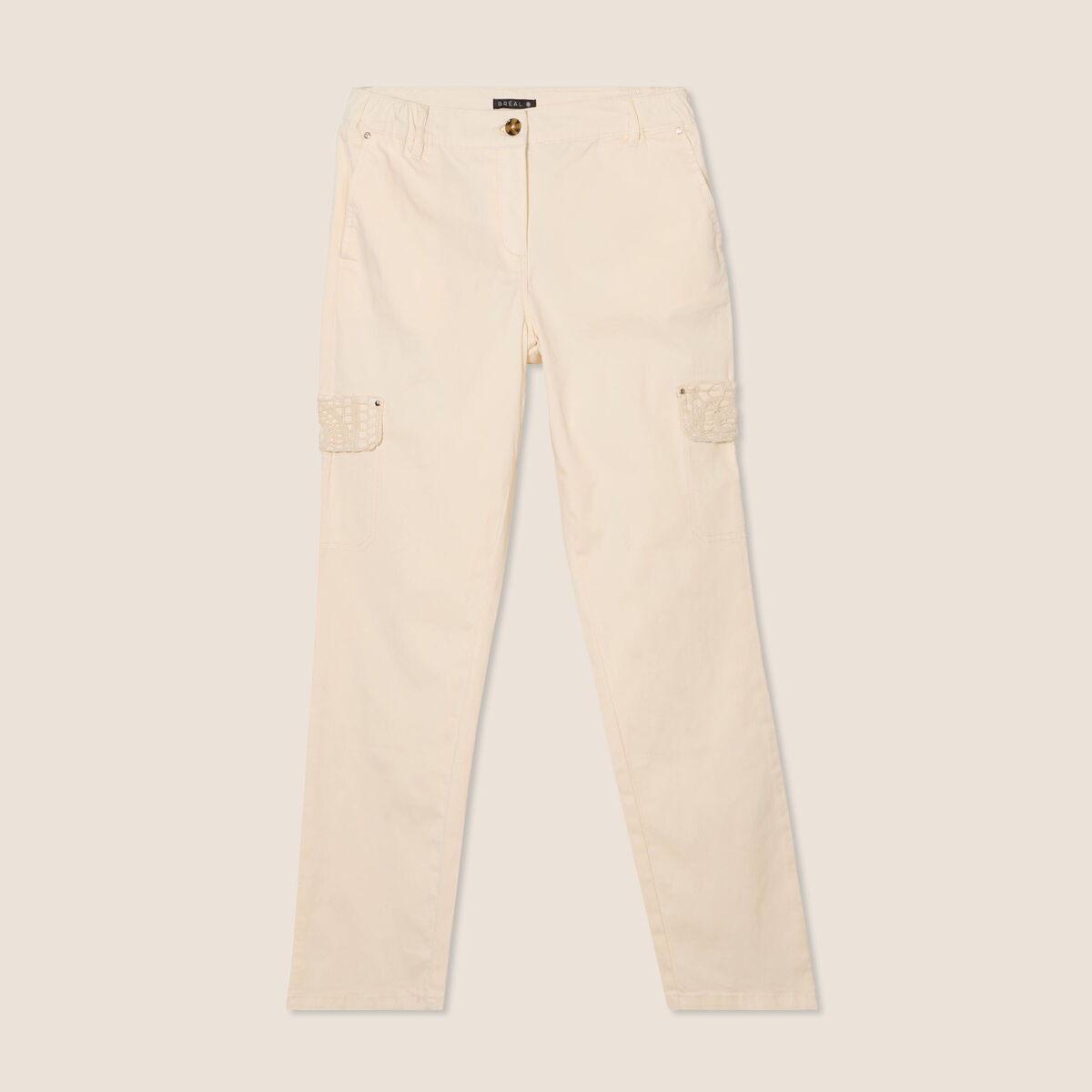 Pantalon jogpant 7/8ème ecru femme