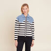 Pull manches longues bleu femme