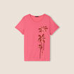 T-shirt manches courtes rose fushia femme