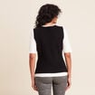Gilet droit mi-long sans manches noir femme