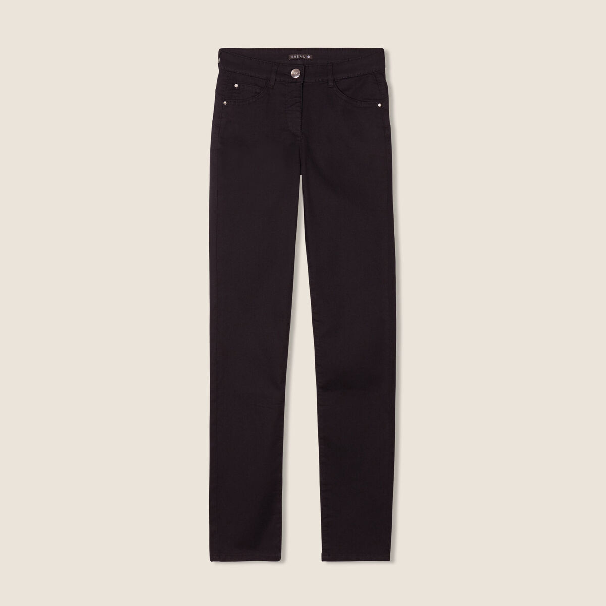 Pantalon léger taille standard long noir femme
