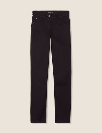 Pantalon léger taille standard long noir femme