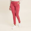 Pantalon ajusté rouge foncé femme