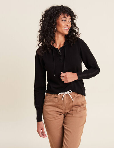 Sweat manches longues noir femme