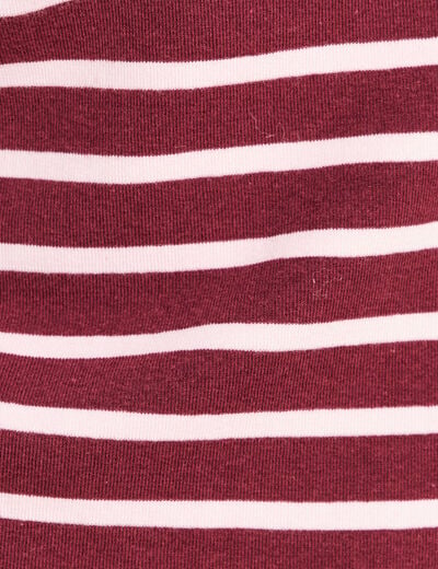 T-shirt col bateau rose femme