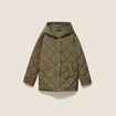 Doudoune doubl&eacute;e avec capuche vert kaki femme