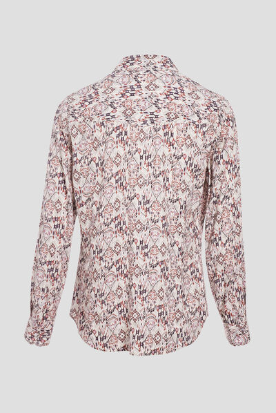 Chemise manches longues ecru femme