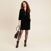 Robe droite velours noir femme