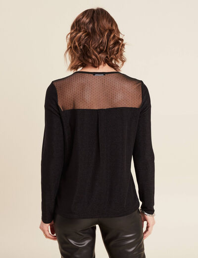 T-shirt manches longues noir femme