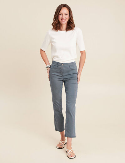 Pantalon magique Le L&eacute;ger coupe droite bleu marine femme