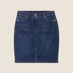 Jupe droite denim brut femme