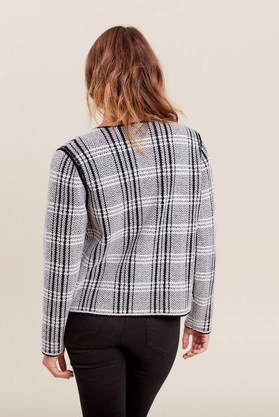 Gilet manches longues noir femme