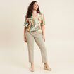Blouse manches courtes multicolore femme