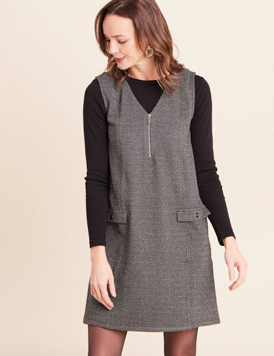 Robe chasuble gris femme