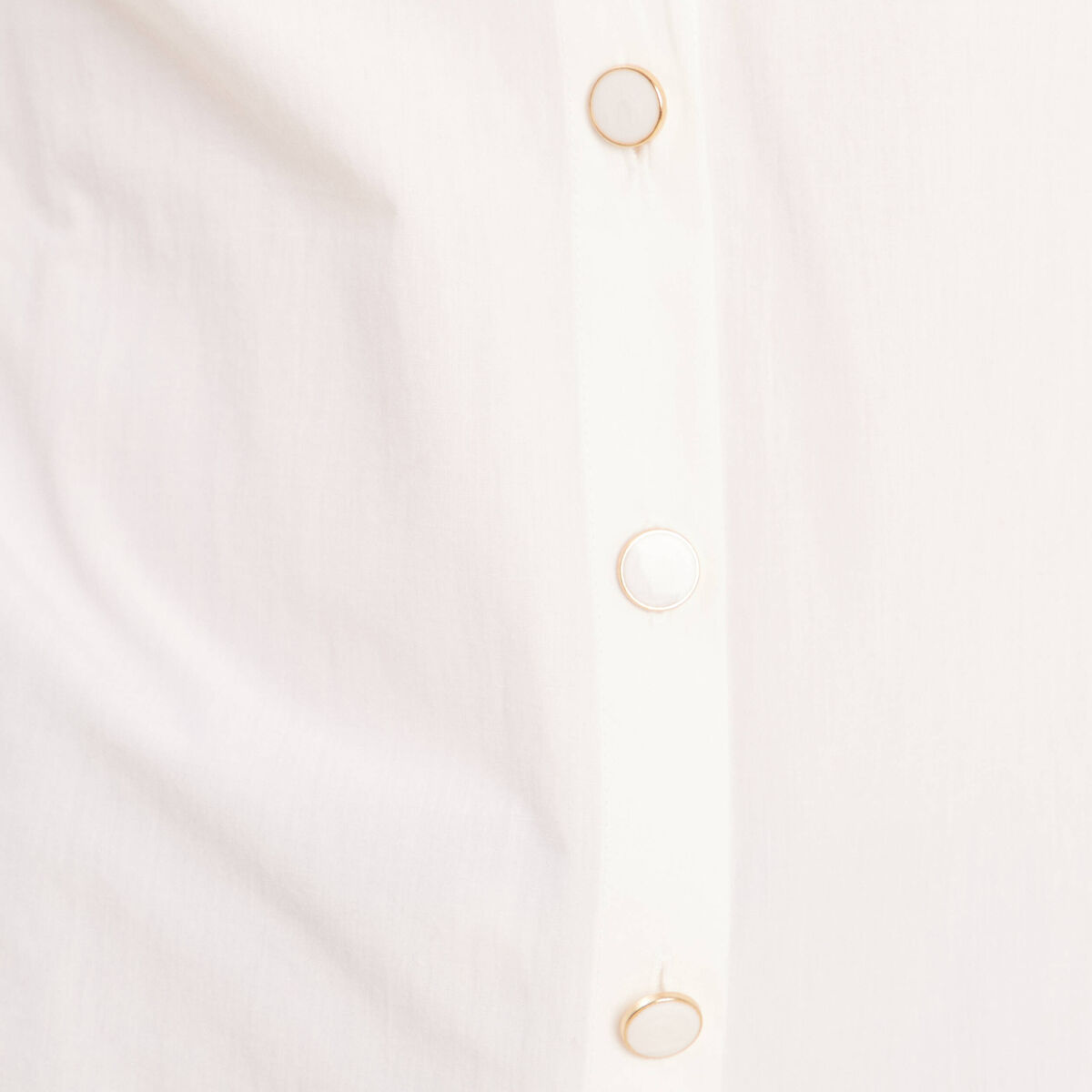 Chemise ample manches longues ecru femme