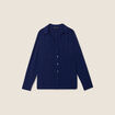 Chemise à manches longues bleu marine femme