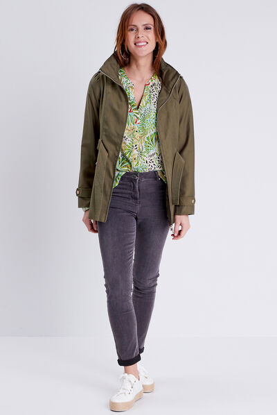 Blouse manches longues blanc femme