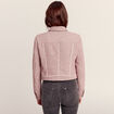 Veste droite boutonnée rose clair femme