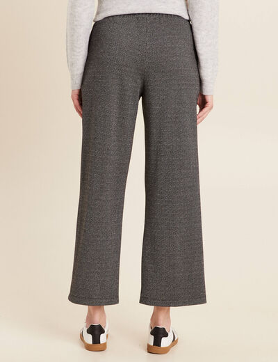 Pantalon large 7/8ème gris clair femme