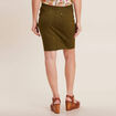 Jupe droite vert olive femme