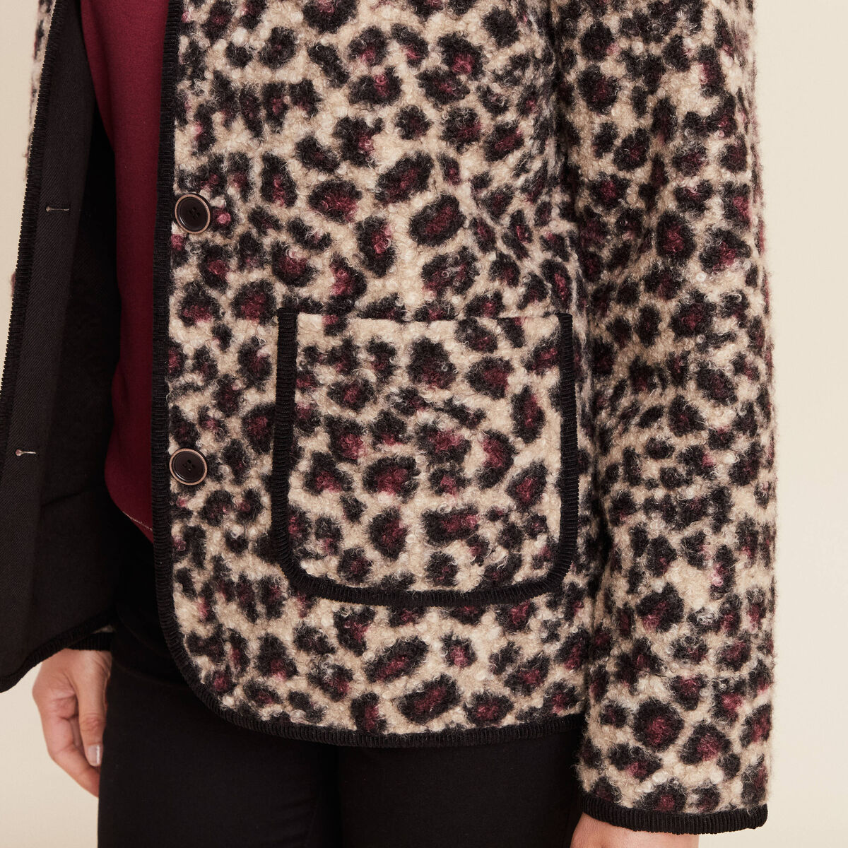 Manteau droit beige femme