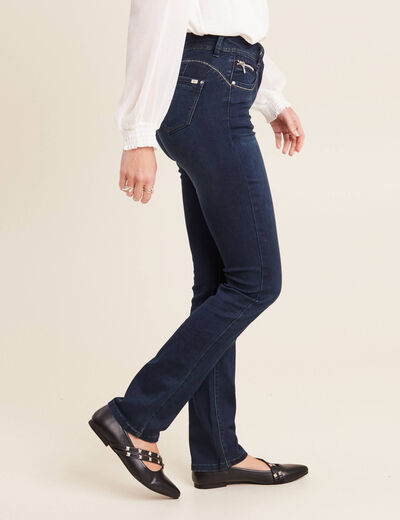 Jean droit denim brut femme