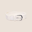 Ceinture tress&eacute;e m&eacute;taliss&eacute;e ecru femme