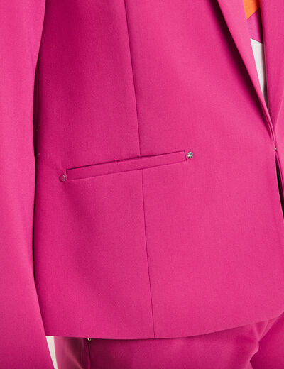 Veste tailleur cintrée rose fushia femme