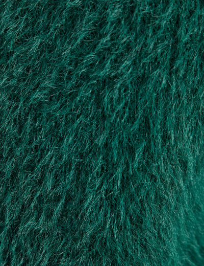 Pull manches longues vert foncé femme