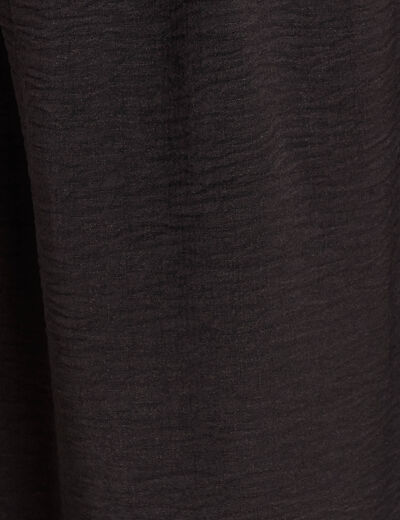 Robe droite ceinturée noir femme