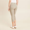 Pantacourt droit taille standard vert clair femme