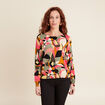 Pull manches longues multicolore femme